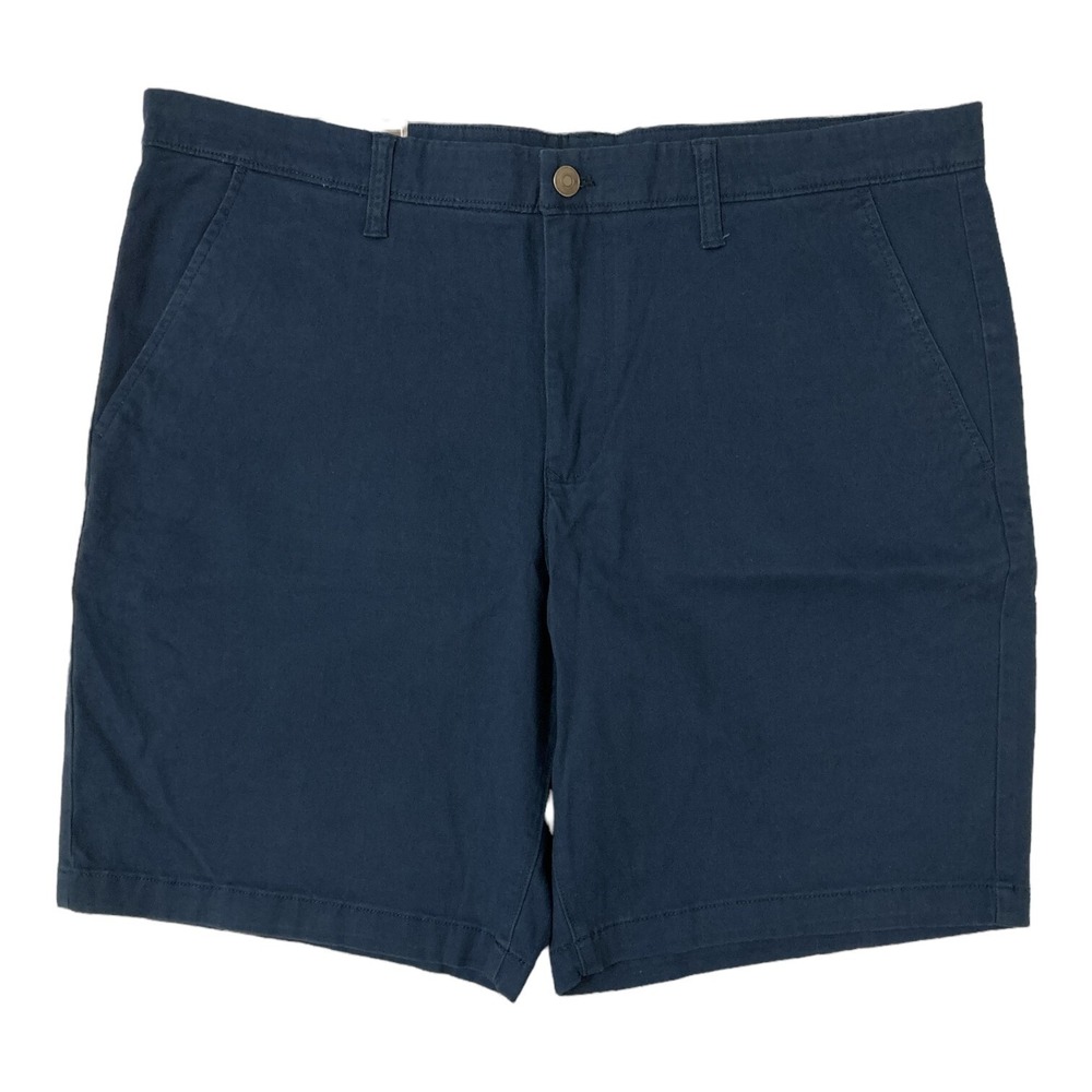 NWT Member's Mark Regular Fit Everyday Flat Front Short Navy Blue Cove 38